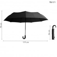 Duży automatyczny parasol męski składany 122cm