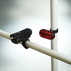 Zestaw lampek rowerowych 1+5 LED przednia i tylna